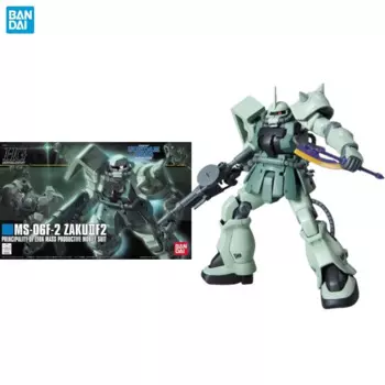 Оригинальная фигурка Bandai GUNDAM HGUCMS-06F2 Zaku ii тип F2 1/144 аниме сборная игрушка Коллекционная модель подарки для детей