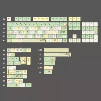 Оригинальная клавиатура Cherry Profile с пружинным выходом, 140 клавиш, краситель Sub PBT, полный набор с ISO Enter для механической клавиатуры MX Switch