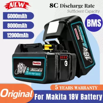 Оригинальная литий-ионная аккумуляторная батарея для Makita 18 в 6 Ач, сменная батарея для электроинструмента BL1860B BL1830 BL1850 BL1815