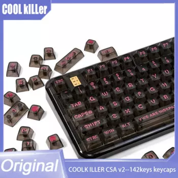 Оригинальная механическая клавиатура Coolkiller, прозрачные колпачки для клавиш из поликарбоната, Csa V2, высота 142, колпачки для клавиш 61/68/75/87/98/104