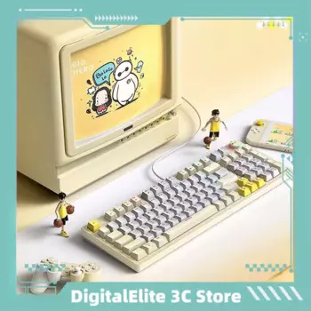 Оригинальная механическая клавиатура T50, 96 + 1 клавиша, Rgb, разные цвета, стандартная зеленая осевая двухцветная Проводная клавиатура Rgb в стиле ретро для киберспорта