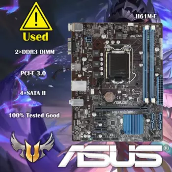 Оригинальная настольная Материнская плата Asus H61M-E H61 Socket LGA 1155 i3 i5 i7 DDR3 16G Micro-ATX