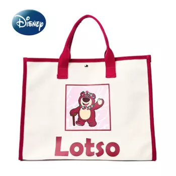 Оригинальная новая Холщовая Сумка-тоут Disney «клубничный Медведь», модная женская сумка, вместительная Роскошная Брендовая женская сумка через плечо