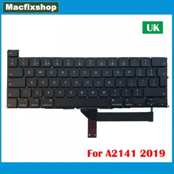 Оригинальная новая клавиатура A2141, Великобритания, конец 2019 года для Macbook Pro, 16-дюймовая английская клавиатура A2141, замена клавиатуры EMC 3347, протестирована