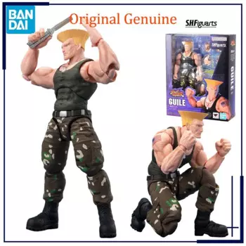 Оригинальная Подлинная игрушка Bandai из аниме «уличный истребитель» Guile Outfit2 SHF, модель, игрушки, фигурка, подарки, коллекционные украшения для мальчиков и детей