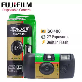 Оригинальная простая фотокамера Fujifilm ACE ISO 400, 35 мм, 27 экспозиций, одноразовая фотокамера QuickSnap для одноразового использования