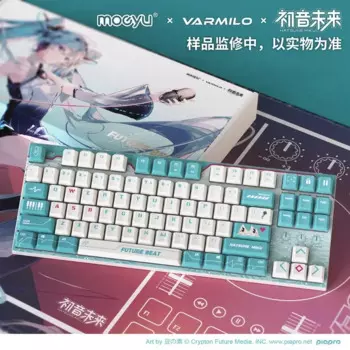 Оригинальная Проводная игровая механическая клавиатура Hatsune Miku, 87 клавиш