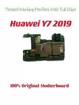 Оригинальная разблокированная материнская плата для Huawei Y7 2019, материнская плата, разблокированная с микросхемами, гибкий кабель