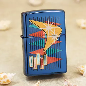 Оригинальная ретро-Зажигалка Zippo с синим ледяным маслом, медная ветрозащитная сигаретная керосиновая зажигалка, подарок с защитой от подделки