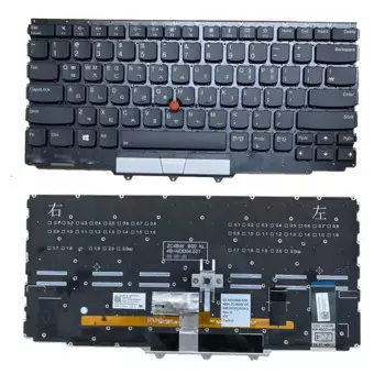 Оригинальная сменная клавиатура KR для ноутбука Lenovo ThinkPad X1 Yoga 2nd Gen 2 2017 3rd Gen 3 2018 NSK-ZC6BW Корейская подсветка