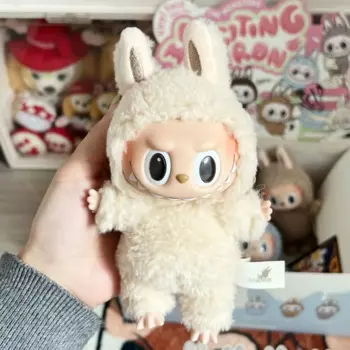 Оригинальная захватывающая фигурка макарона Labubu 100%, милая шарнирная кукла с виниловым лицом, плюшевая игрушка, коллекция искусства, подарок для нее на новоселье