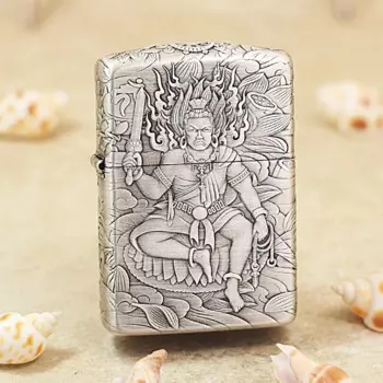 Оригинальная зажигалка Zippo acanatha Sakyamuni, медная ветрозащитная сигаретная керосиновая зажигалка, подарок с кодом против подделки