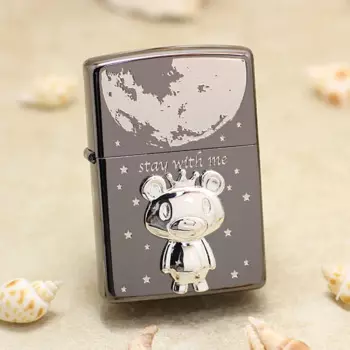 Оригинальная зажигалка Zippo Black Ice Bear, медная ветрозащитная сигаретная керосиновая зажигалка, подарок с кодом защиты от подделки