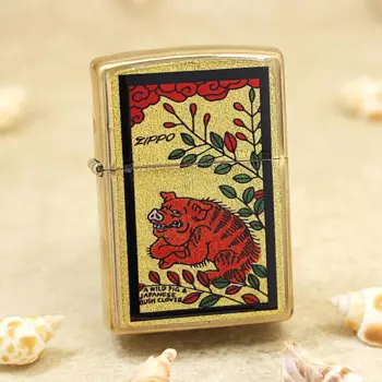 Оригинальная зажигалка Zippo из золотой фольги, медная ветрозащитная Зажигалка для сигарет, керосиновые зажигалки, подарок с кодом защиты от подделки