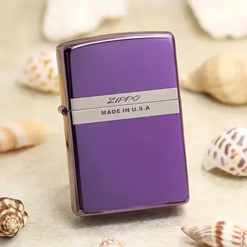 Оригинальная зажигалка Zippo, медная ветрозащитная сиреневая зеркальная керосиновая зажигалка, подарок с кодом против подделки