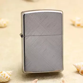 Оригинальная зажигалка Zippo с диагональным узором, медная ветрозащитная сигаретная керосиновая зажигалка, подарок с кодом против подделки