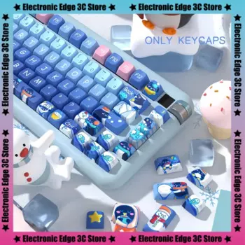 Оригинальная зимняя тематическая клавиатура Penguins 138/158 клавиши Mda профиль Pbt термосублимационная механическая клавиатура мультяшная аниме клавиатура