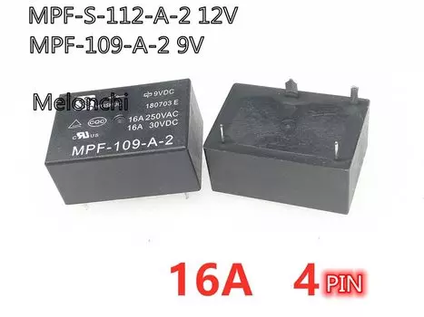 Оригинальное реле 9 В постоянного тока MPF-109-A-2 12 В постоянного тока MPF 110 A 2 9 в MPF S 112 A 2 12 В 4 контакта