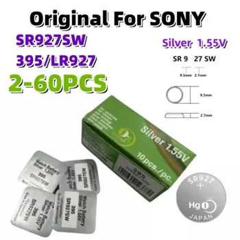 Оригинальные Литиевые Батарейки для Sony SR927SW AG7 395 LR927 395A 1,55 в, батарейки для часов, игрушек, калькуляторов, игрушек, 2-60 шт.
