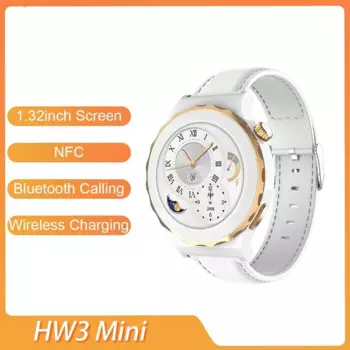 Оригинальные Смарт-часы HW3 Mini для женщин, Диагональ экрана 1,32 дюйма, Bluetooth, звонки, воспроизведение музыки, Смарт-часы для женщин PK GT3