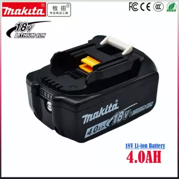 Оригинальный аккумулятор Makita 18 в, 4,0 Ач, со встроенной литий-ионной заменой, LXT BL1860B BL1860 BL1850 Makita, аккумулятор для электроинструмента