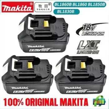 Оригинальный аккумулятор Makita 6 Ач/5 Ач/3 Ач для электроинструмента Makita 18 в BL1830B BL1850B BL1850 BL1840 BL1860 BL1815, сменный аккумулятор