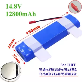 Оригинальный литиевый аккумулятор 14,8 V 68000mah 9800Mah 18650 для ILIFE V3s Pro, V50, V5s Pro, V8s, X750