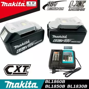 Оригинальный литий-ионный аккумулятор Makita 18 в 6 Ач, для электроинструмента LXT BL1860, BL1850,BL1850B,BL1840,BL1840B, сменный литий-ионный аккумулятор