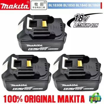 Оригинальный Makita 6Ah/5Ah/3Ah Makita 18V аккумулятор BL1830B BL1850B BL1850 BL1840 BL1860 BL1815 сменный литиевый аккумулятор