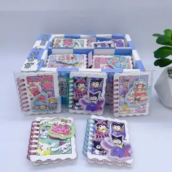 Оригинальный мультяшный блокнот Sanrio Coil, студенческий портативный блокнот A7, высокий внешний вид, милый и забавный, компактная Подарочная книга