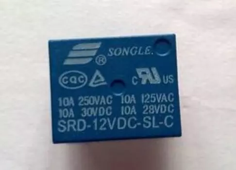 Оригинальный реле Songle SRD-12VDC-SL-C 12V T73 5 pin 250V 10A