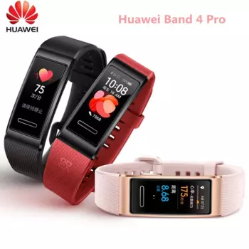 Оригинальный Смарт-браслет Huawei Band 4 Pro GPS с цветным циферблатом 0,95 дюйма, спортивные браслеты с мониторингом здоровья и насыщения кислородом в крови SpO2