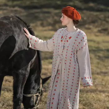 Осень-зима, большой вязаный шерстяной кардиган, женский корейский модный шерстяной кардиган ручной работы с шариками, вязаные цветы, длинный кардиган, пальто