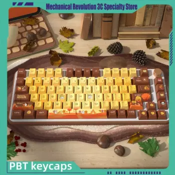 Осенние оригинальные тематические клавиши 138/158 Pbt оригинальная Заводская высота 68 75 84 96 98 совместимая механическая клавиатура Rk/Vgn клавиши