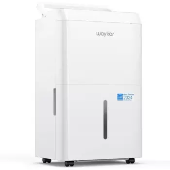 Осушитель Energy Star Waykar 150 пинтов для больших помещений до 7000 кв. футов. для дома, подвала, коммерческого, промышленного применения