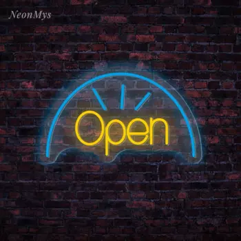 Открытая неоновая вывеска, деловая искусственная ночь, подвесное окно, украшение для паба, клуба, ресторана, магазина, регулируемая неоновая лампа для открывания двери