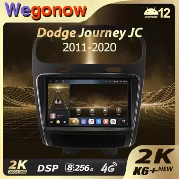Ownice K6 + 2K для Dodge Journey JC 2011-2020 Автомобильный радиоприемник Мультимедийный видеоплеер Навигация Стерео GPS Android 12 Без 2din 2 Din