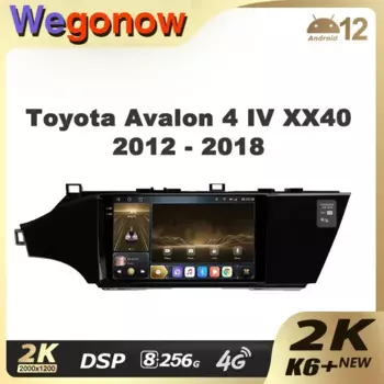 Ownice K6+ 2K для Toyota Avalon 4 IV XX40 2012-2018 Автомобильный радиоприемник Мультимедийный видеоплеер Навигация Стерео GPS Android 12 Без 2din