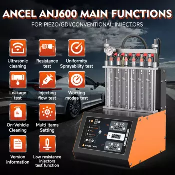Пьезоэлектрический топливный инжектор ANCEL ANJ600 GDI Piezo EFI FEI, очиститель и тестер, 6 цилиндров для очистки автомобилей и мотоциклов