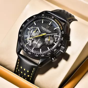 PAGANI DESIGN PD-1779 Moon Dark Мужские кварцевые часы, Роскошные мужские часы с хронографом, водонепроницаемые наручные часы с сапфировым стеклом