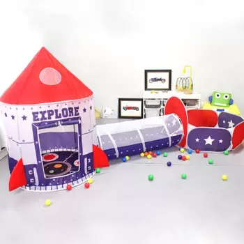 Палатка детская 3 в 1, складной домик для игр, космический корабль, туннель, Юрта, замок, игрушка, подарок для мальчиков и девочек, для детей