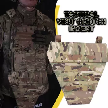 Панель защиты промежности тактического жилета Защита паха с помощью бандажа Molle Подсумок для платформы на нижнюю часть живота для страйкбола Снаряжение для охоты на открытом воздухе
