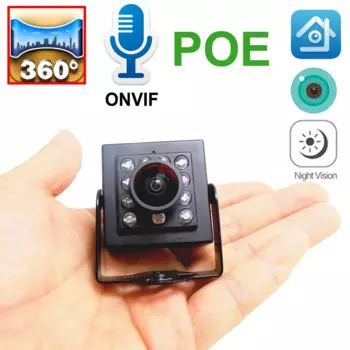 Панорамная Ip-камера с ночным видением, 1080P, объектив 1,7 мм