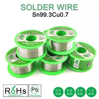 Паяльная проволока Jinhu SN99.3 Cu0.7 0,5/0,6/0,8/1,0 мм 50/100/250г