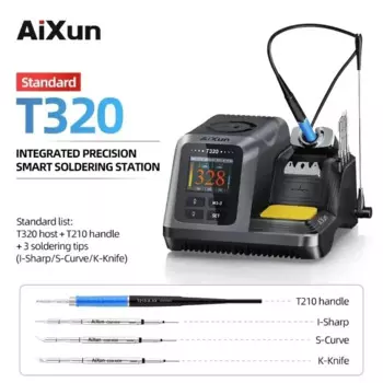 Паяльная станция JCID AIXUN T320, совместимая с наконечниками паяльника SUGON 210/245, с контролем температуры, Сварочная наладочная станция