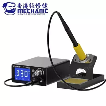 Паяльная станция MECHANIC T210 SE, светодиодная цифровая регулировка, автоматический сон, быстрый нагрев, универсальный C210, инструмент для ремонта сварки с железным наконечником