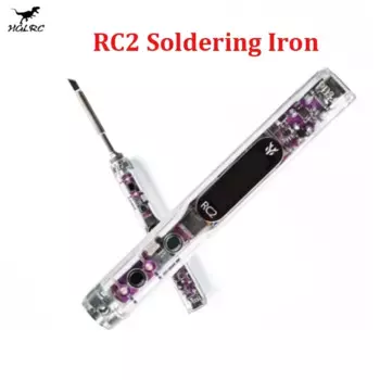 Паяльник HGLRC RC2 с OLED-дисплеем HD, умная постоянная температура, совместимый с паяльными жалами TS / T12 для FPV дрона