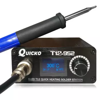 Паяльник Quicko 952, цифровой электронный паяльник на органических светодиодах и Пластиковая Ручка 907, Фотоэлементы без разъема питания