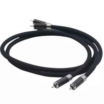 Пара 5N OCC посеребренный медный аудио Hi-Fi соединительный кабель с углеродным волокном родиевая пластина RCA штекер
