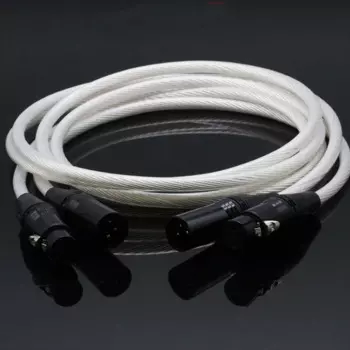 Пара Hi-Fi нейтральный XLR-кабель Высококачественный кабель из чистого серебра 5NOCC Hifi 2 XLR «папа» на 2 XLR «мама» Кабель балансировочной линии